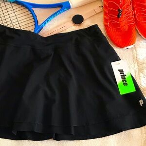 NWT Prince Women's Match Flounce Athletic Skort w Built in Undershorts